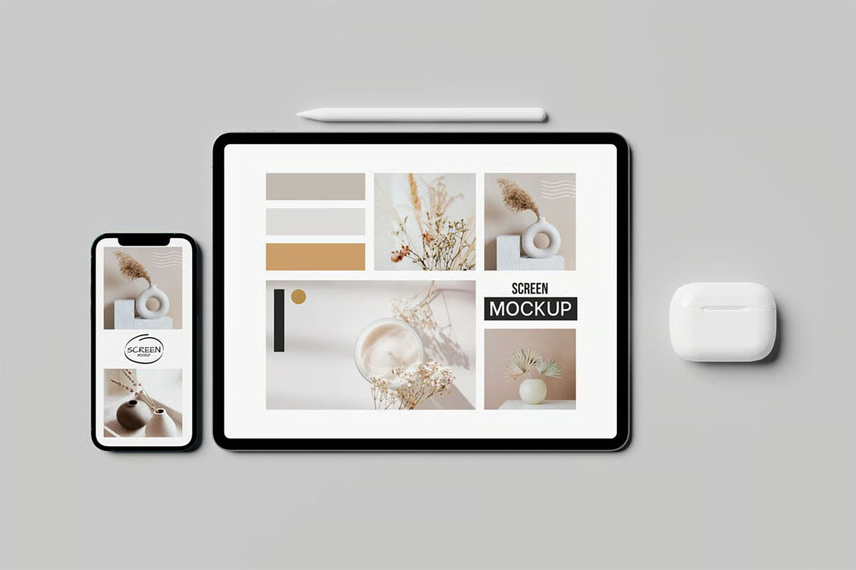 iPhone 12 & iPad Pro Mockup, an iPhone Mockup by zpackcreative (Photo 6 of 6)