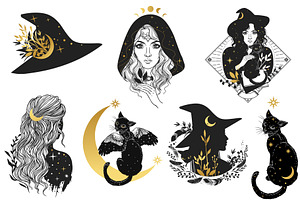 The Witches. Vector Illustrations