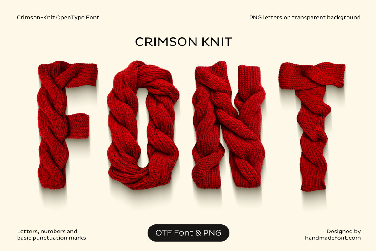 Crimson Knit Font, a Sans Serif Font by Handmadefont (Photo 1 of 10)