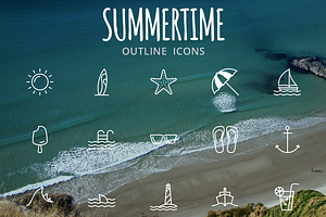 Summertime. A perfect summer iconset