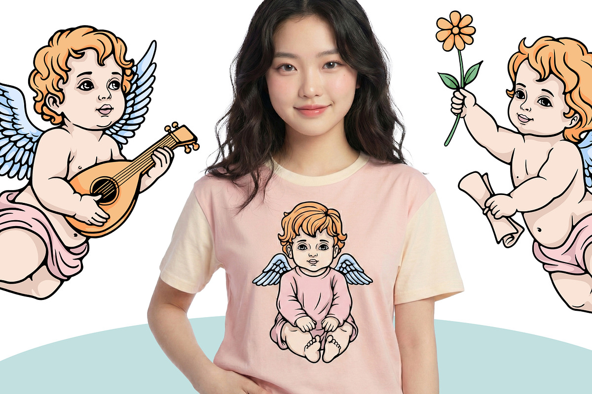 Baby Angel Illustration Set, an Illustration by Tekuni (Photo 11 of 13)