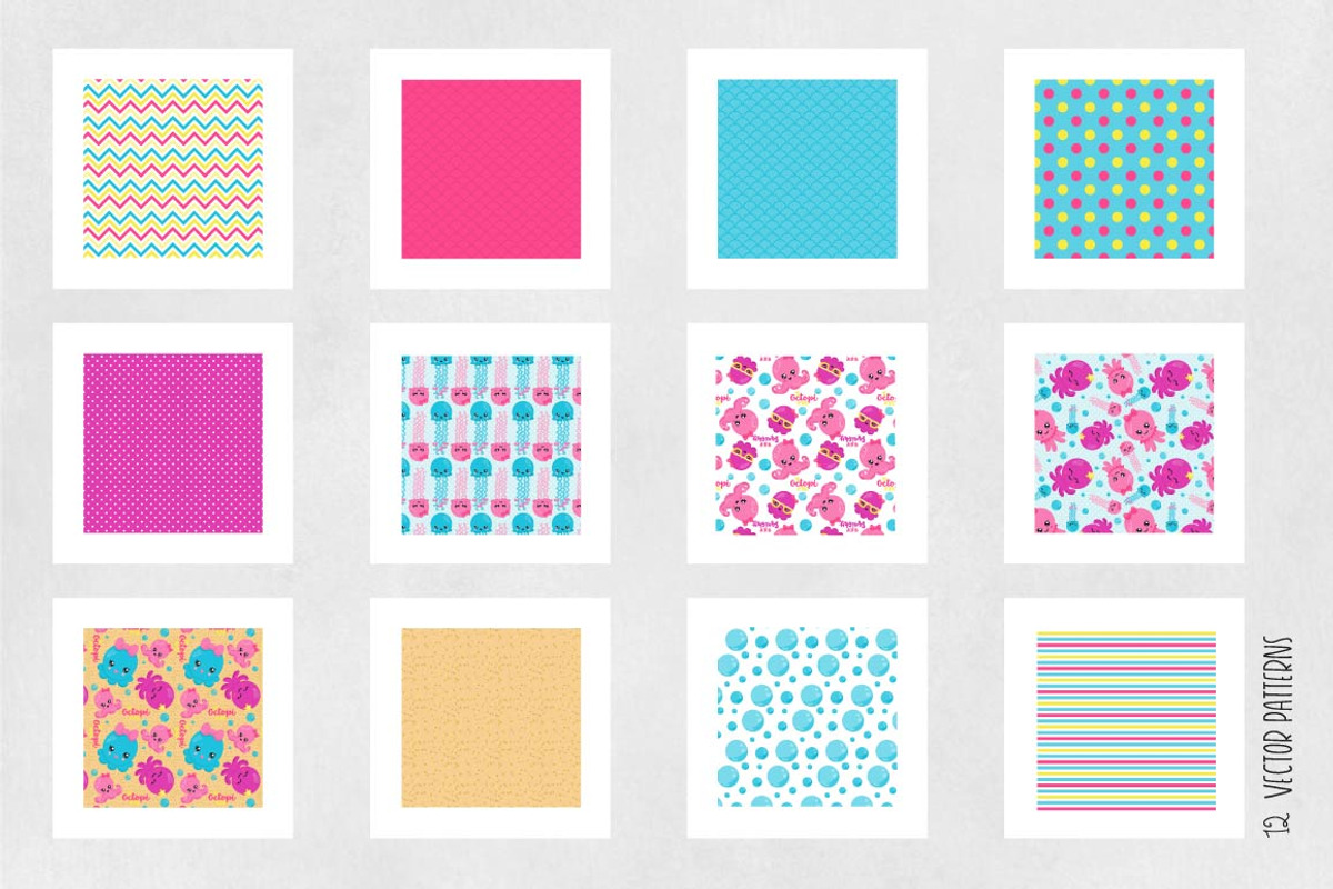 OCTOPUS LOVE Pattern collection, a Pattern Graphic by PrettyPatterns (Photo 5 of 5)