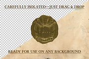 36 Authentic Gold Seals + Textures, an Object Graphic by Sick Optix (Thumbnail 3 of 8)