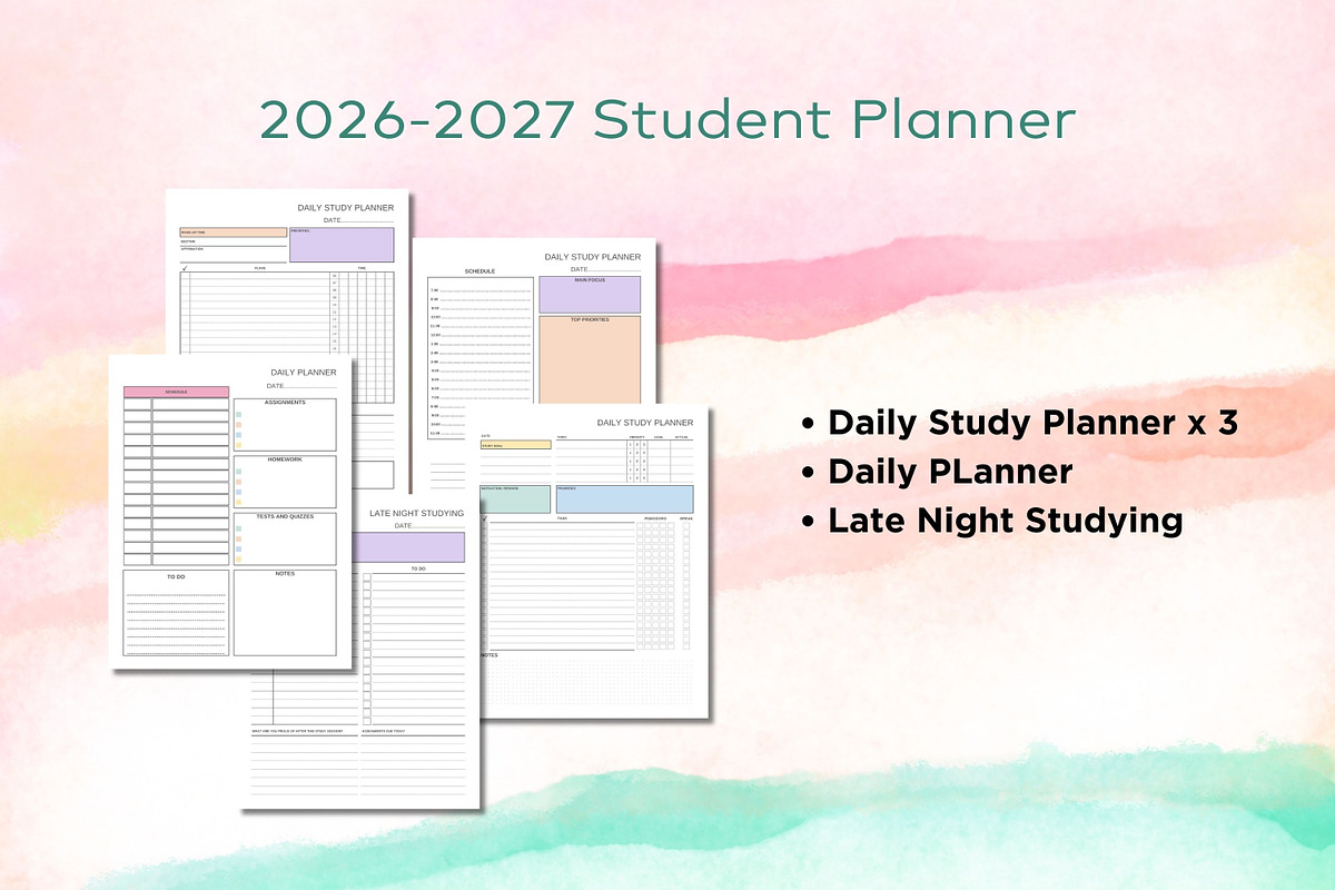 2026-2027 Student Planner, a Print Template by Adalin Shop (Photo 6 of 13)