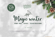 Magic Winter script font duo & logos, a Script Font by Tabita's shop (Thumbnail 1 of 20)