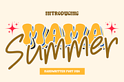 Mama Summer is a charming duo font, a Handwritten Font by Brown Cupple (Thumbnail 1 of 7)