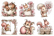 Whimsical Easter Squirrel Clipart, an Illustration by Daily.Designs (Thumbnail 8 of 8)