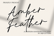 Amber Feather, a Script Font by MJB Letters (Thumbnail 1 of 11)