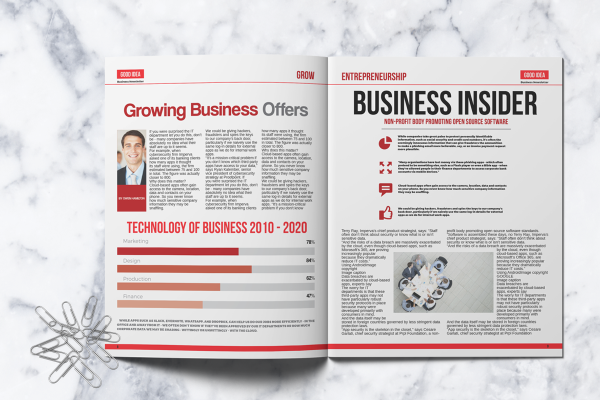 Business Newsletter Pack, a Brochure Template by Boris Cupac (Photo 10 of 16)