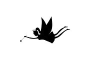 Fairies Silhouette Vector Set, an Illustration by Svetlana Voloshina (Thumbnail 10 of 13)