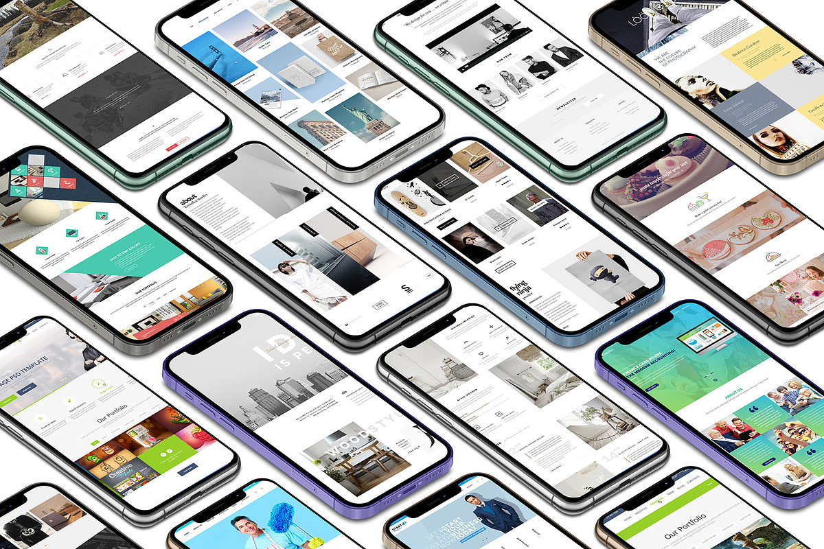 Realistic 3D iPhone Mock-Up Bundle 1, an iPhone Mockup by Graphicsworld125 (Photo 5 of 15)