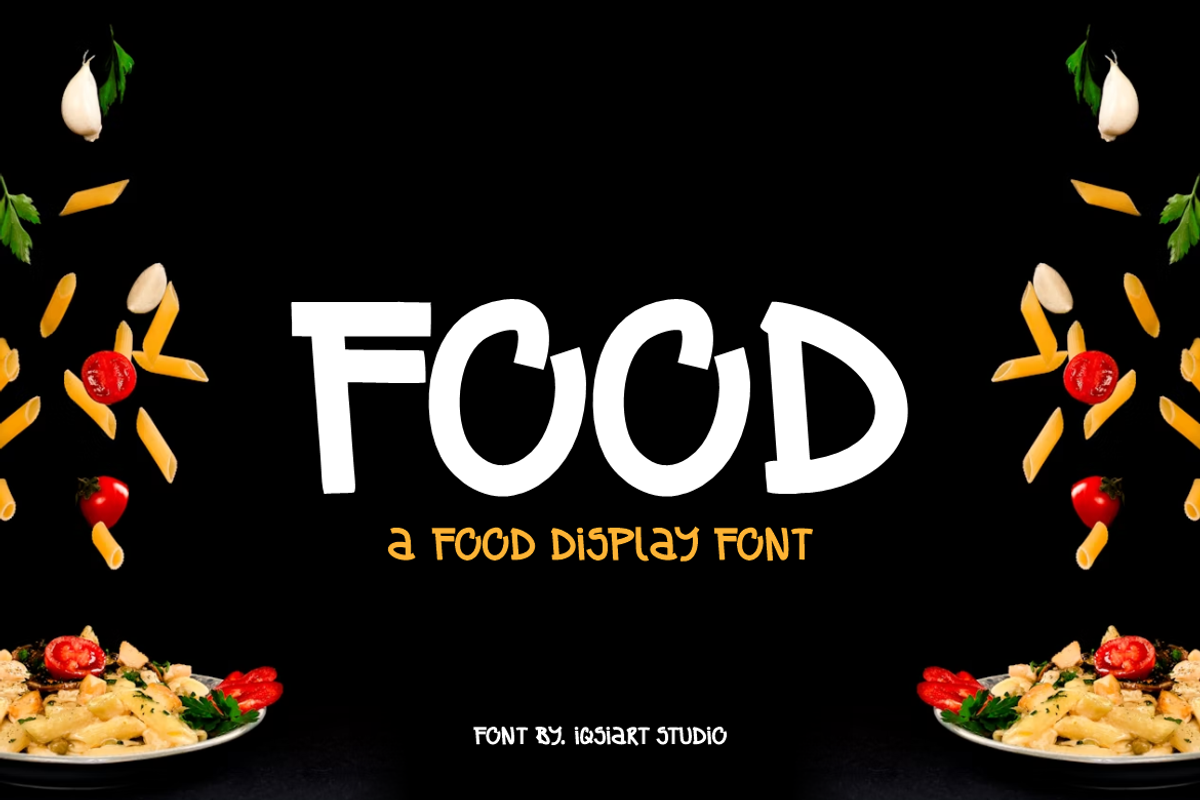 Foody Hokan - Food Font, a Handwritten Font by Iqsiart Studio (Photo 3 of 7)