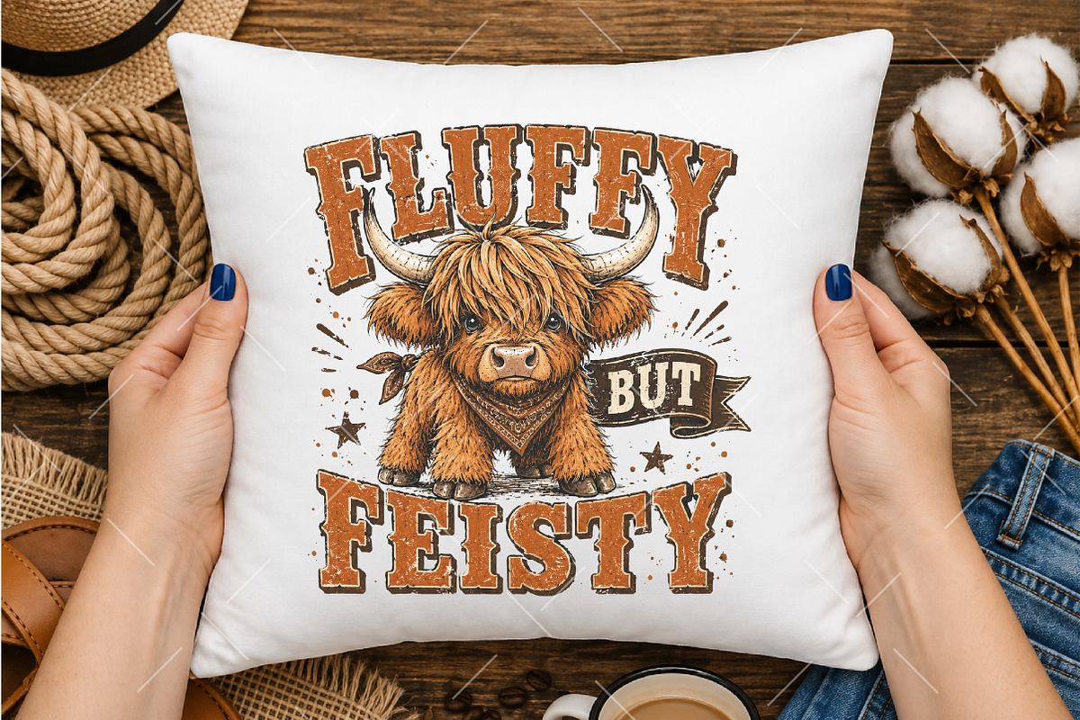 Funny Highland Cow Clipart Bundle, a Seasonal Illustration by OK Design (Photo 4 of 6)