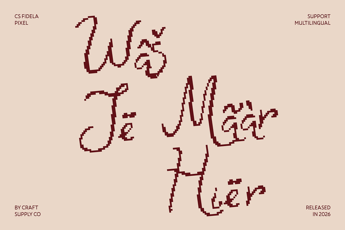 CS Fidela Pixel, a Handwritten Font by Craft Supply Co. (Photo 5 of 8)