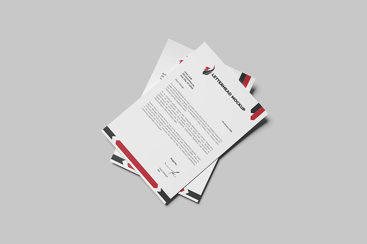 Letterhead Mockup, an Advertising Mockup by seramoe (Photo 3 of 5)