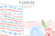 Floral Flag Patriotic Whimsy PNG, a Background Graphic by Essem Creatives (Thumbnail 3 of 3)