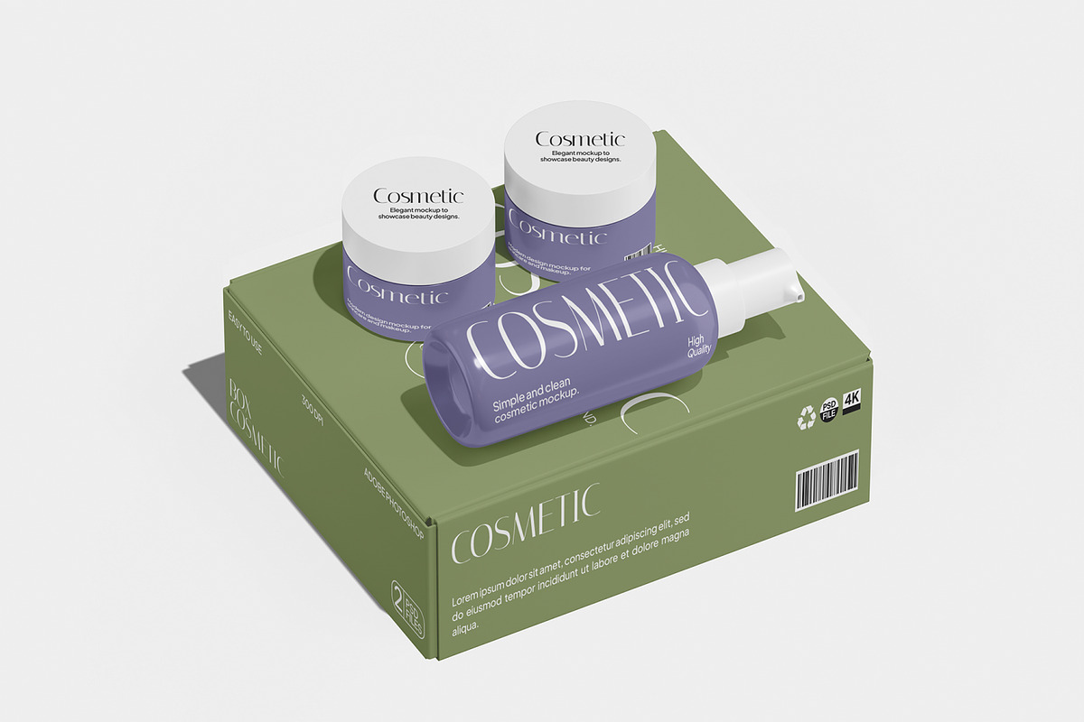 Box Cosmetic Mockup, a Packaging Mockup by Unerispace (Photo 4 of 4)