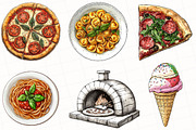 Hand Drawn Italian Food Clipart, an Illustration by OK Design (Thumbnail 3 of 5)