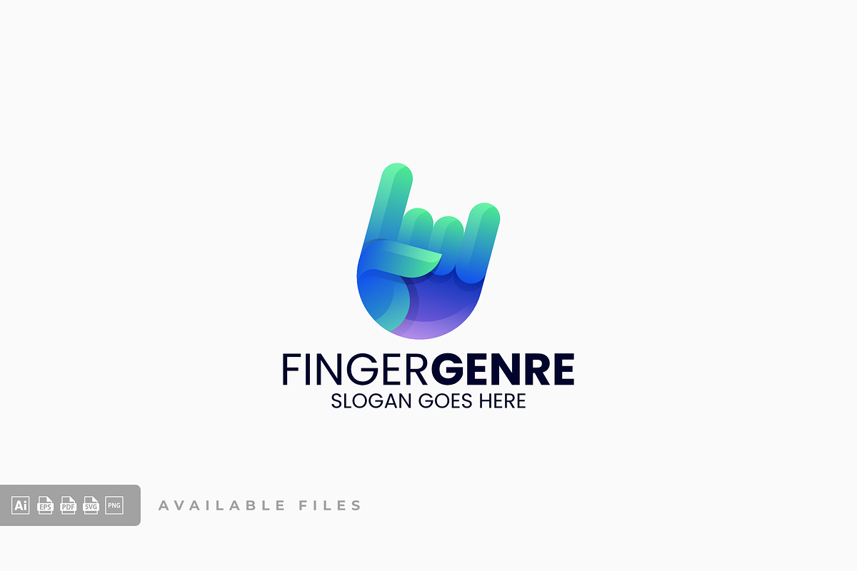Finger Genre Gradient Colorful Logo, a Branding & Logo Template by ivan_artnivora