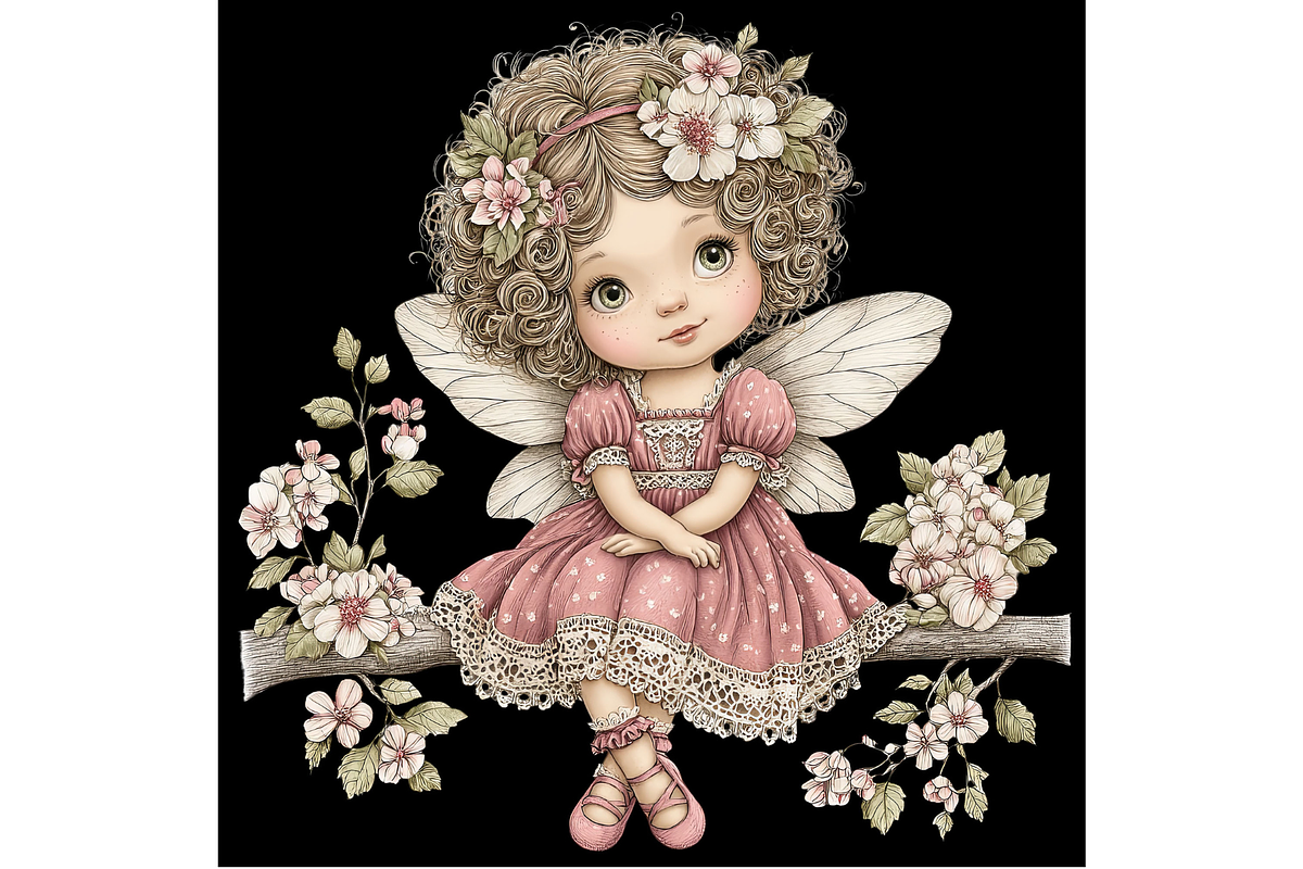 Fairy Girl Clipart PNG, a Seasonal Illustration by Memories By Lea (Photo 3 of 18)