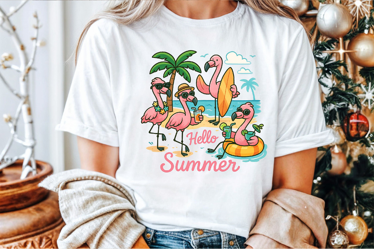 Flamingo Summer Png Sublimation Desi, an Illustration by Sublimation Artist (Photo 4 of 9)