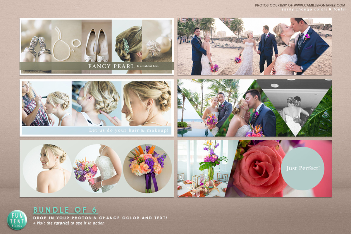 Bundle of 6 fancy Facebook Timelines, a Presentation Template by FUN TENT DESIGN