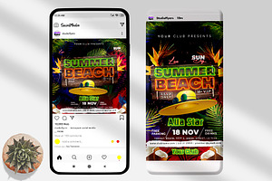 Summer Beach Night Instagram PSD