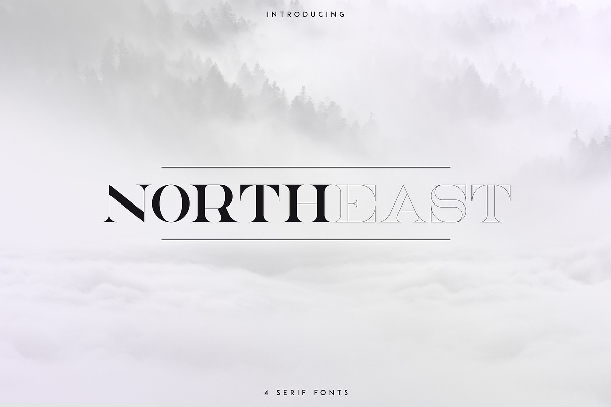 NorthEast - 4 serif fonts, a Serif Font by VP Fonts (Photo 1 of 12)