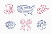 USA Bundle, 4th of July Clipart, an Object Illustration by Pretty Meerkat (Thumbnail 5 of 7)