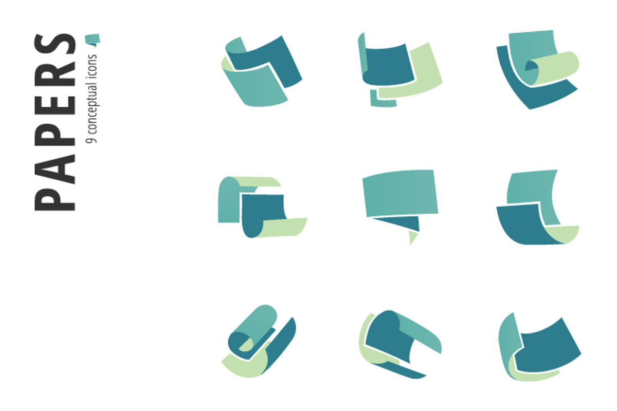 Papers Icon Set, a Branding & Logo Template by Youhhou