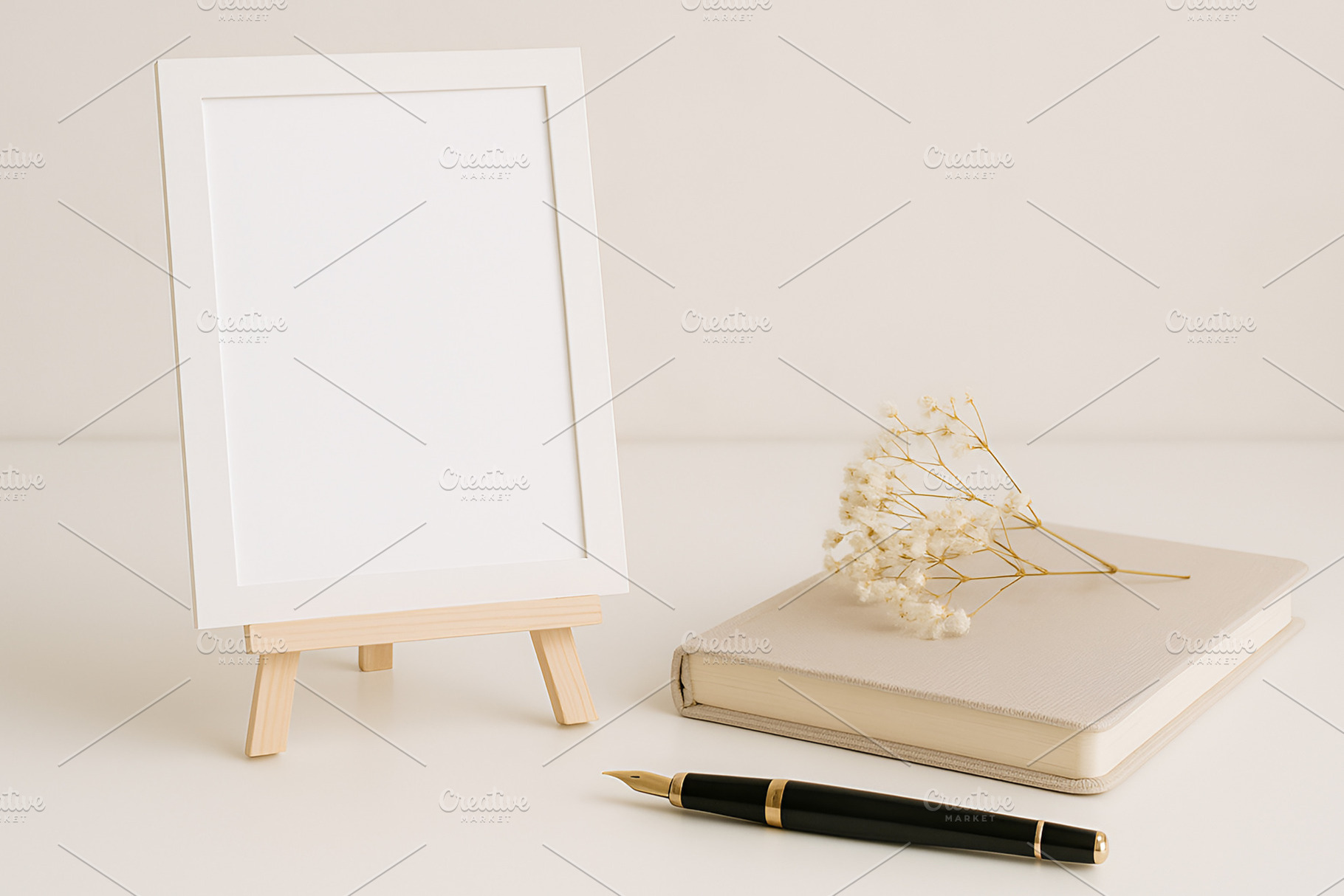Small Frame on Easel Mockup, a Background Photo by illuztrate