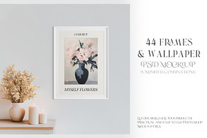 44 Frames and Wallpaper Mockups, a Mockup by mock-ups