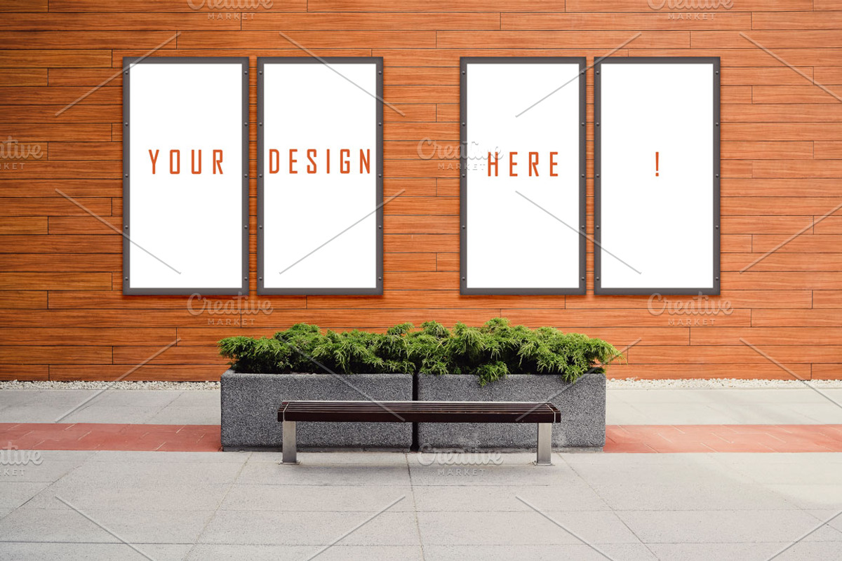 Street Billboard Mockup Template, an Advertising Mockup by uaname (Photo 4 of 7)