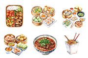 Watercolor Chinese Food Clipart, an Illustration by CreationArt (Thumbnail 4 of 5)