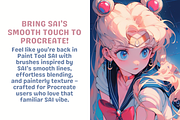 Procreate Paint Tool Sai Brushes, a Brush Add-On by Cozy Brushery (Thumbnail 3 of 10)