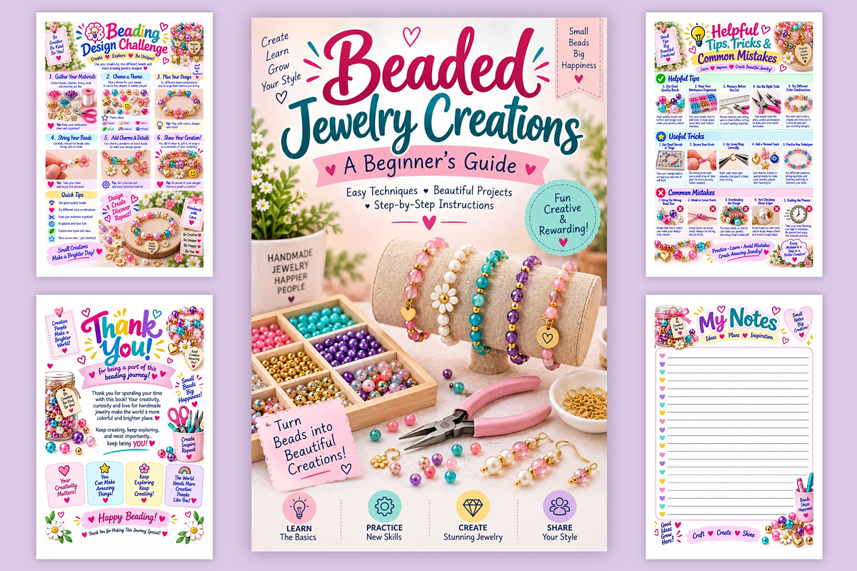 Beaded Jewelry Creations, a Stationery Template by Designmela01 (Photo 6 of 6)