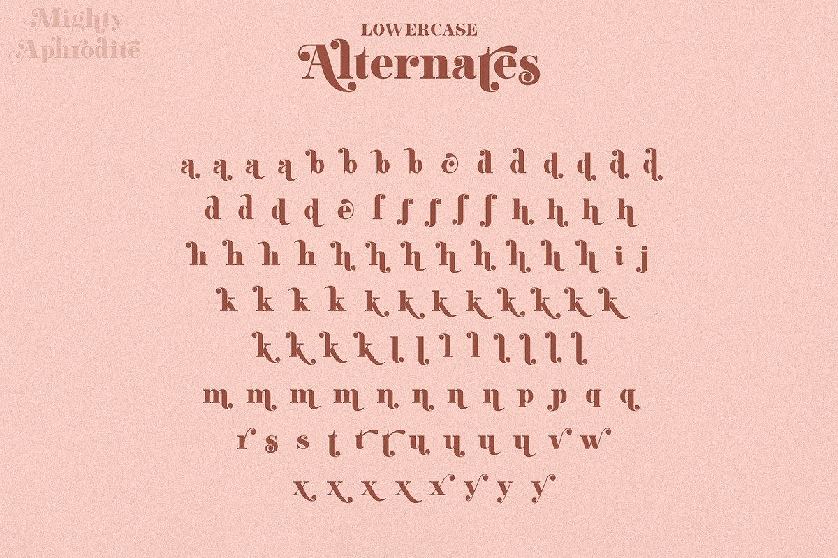 Mighty Aphrodite // A Classy Serif, a Serif Font by Megs Lang (Photo 15 of 22)