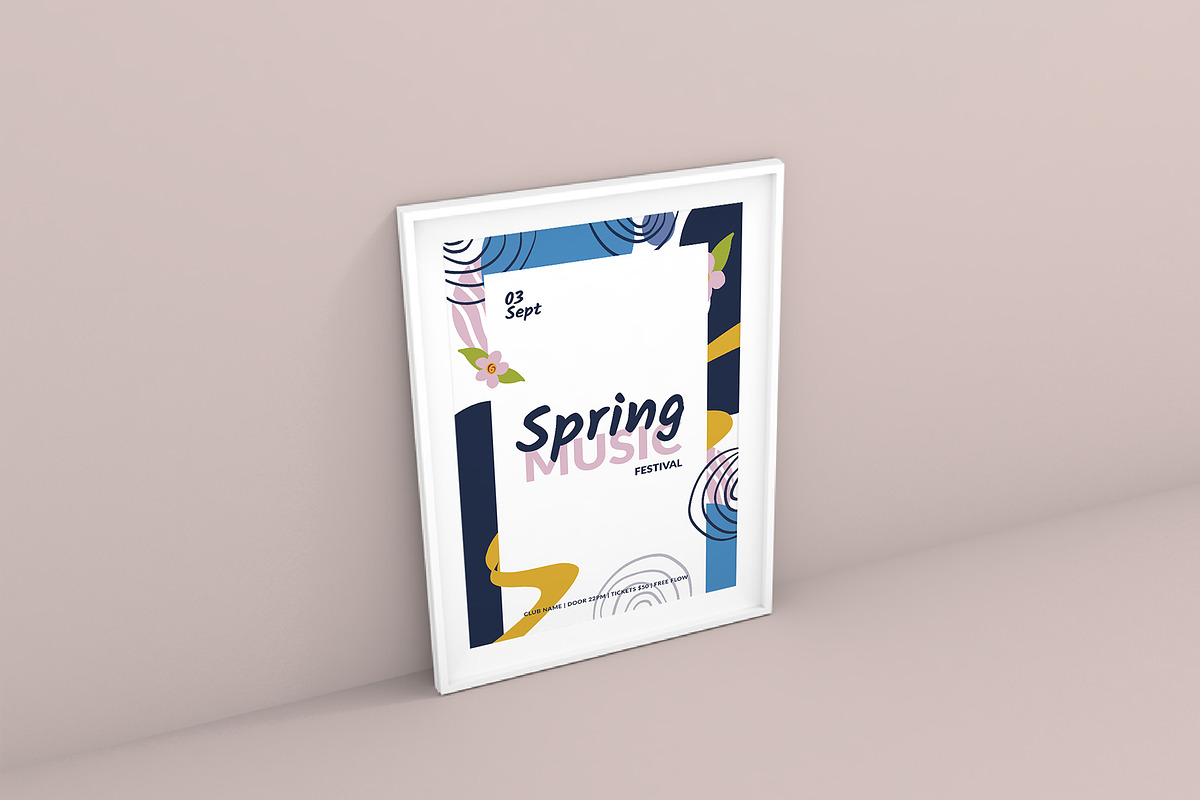 Spring Music Festival Flyer Template, a Flyer Template by Giant Design