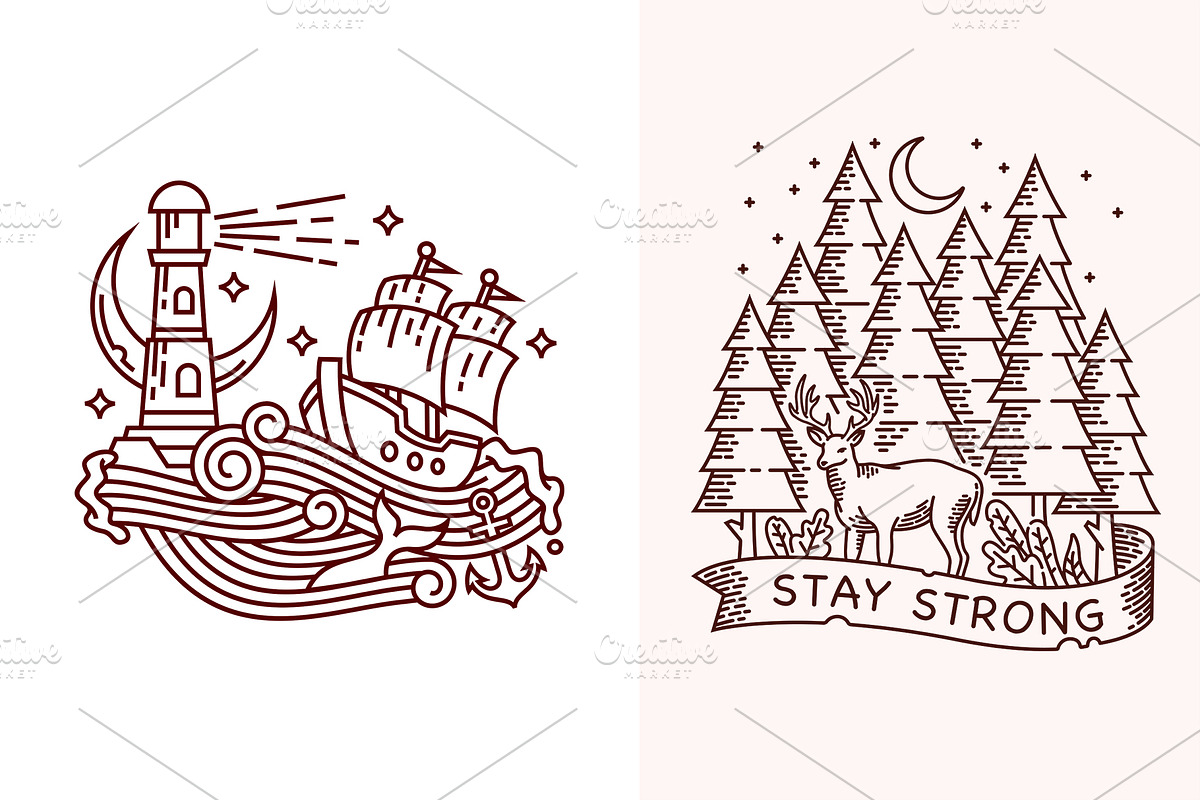 25 in 1 Bundle - Line Illustrations, an Animal Illustration by gunaonedesign (Photo 18 of 21)