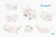 Watercolor flowers Roses clipart, an Illustration by Yuliya Art (Thumbnail 3 of 19)