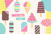 Ice-Cream and Popsicle Vector Set, a Texture Illustration by Julia Batsheva (Thumbnail 2 of 4)