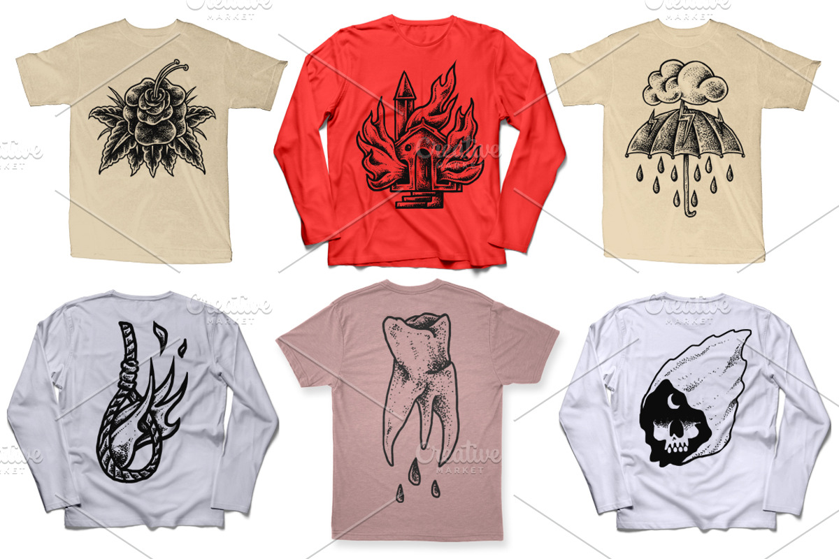 100 Tattoo-Style Tee Designs, an Object Illustration by Design by sebrodbrick (Photo 24 of 34)