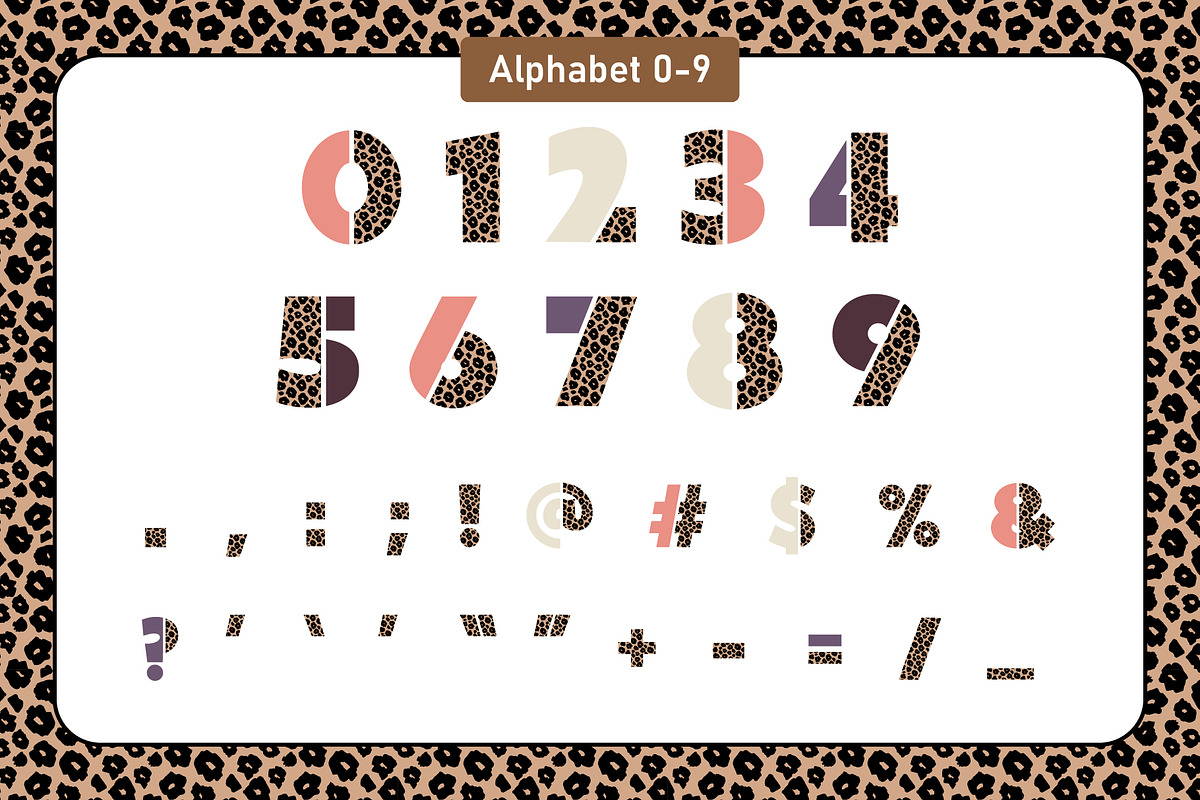 Half Leopard Color Fonts, a Font by Fox7 By Rattana