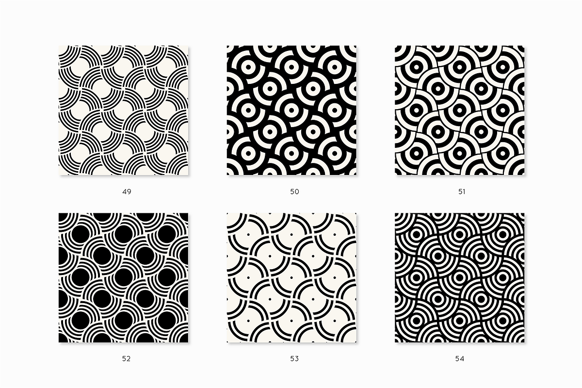 Concentric Seamless Patterns Bundle, a Pattern Graphic by Curly_Pat (Photo 12 of 15)