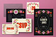 Beige Floral Wedding invitation Set, an Invitation Template by graphicook (Thumbnail 2 of 3)