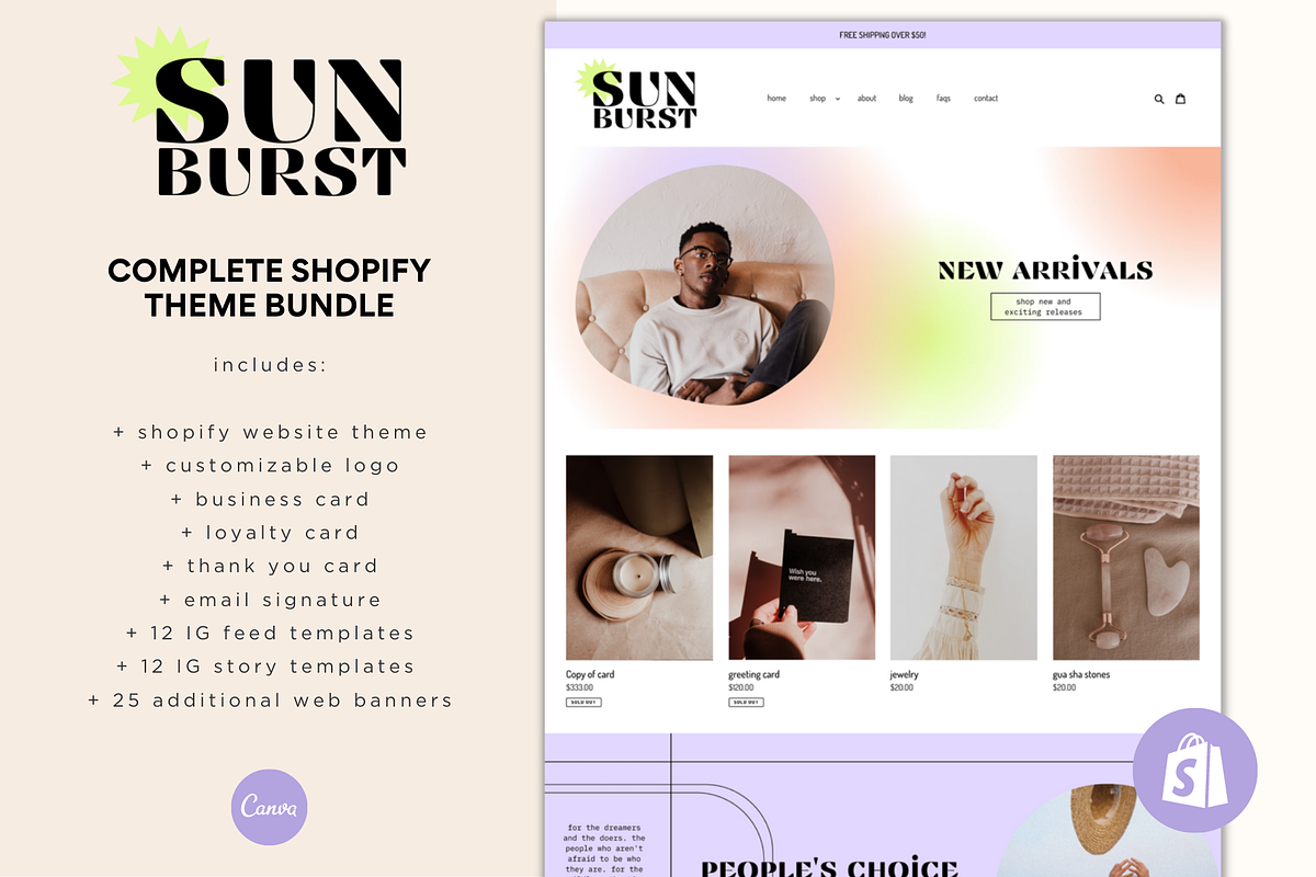 Shopify Theme Bundle | Sunburst, a Templates & Theme by Easy Website Themes (Photo 1 of 9)
