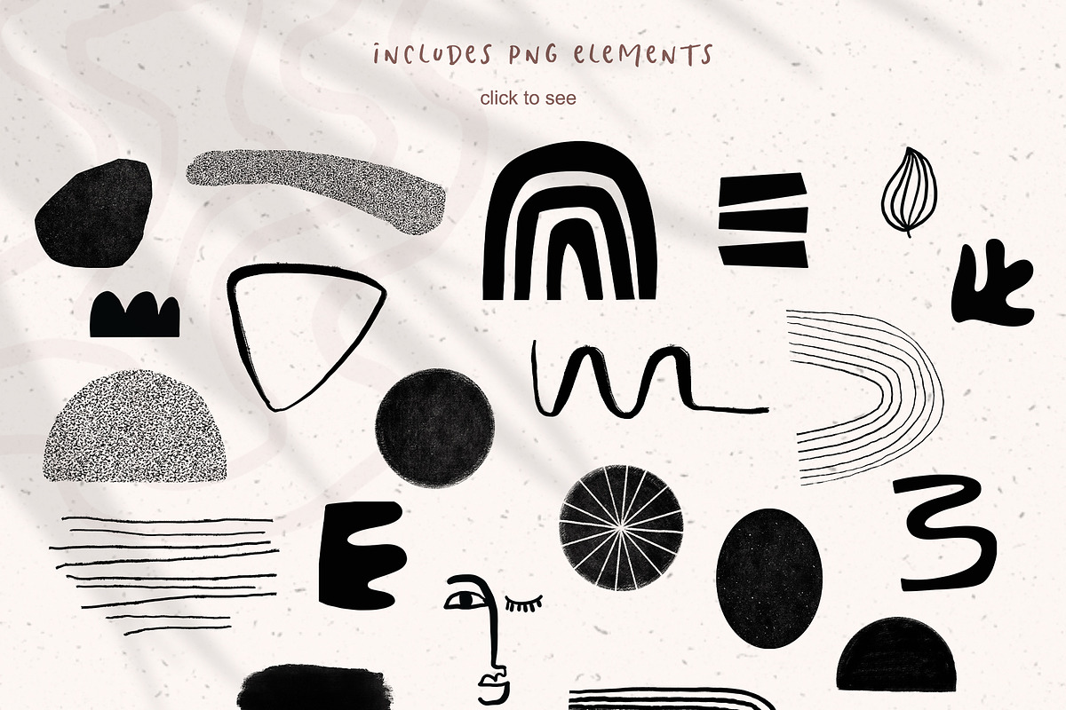 Abstract Shapes for Procreate & PS, a Decorative Illustration by Sweet Fig (Photo 3 of 11)