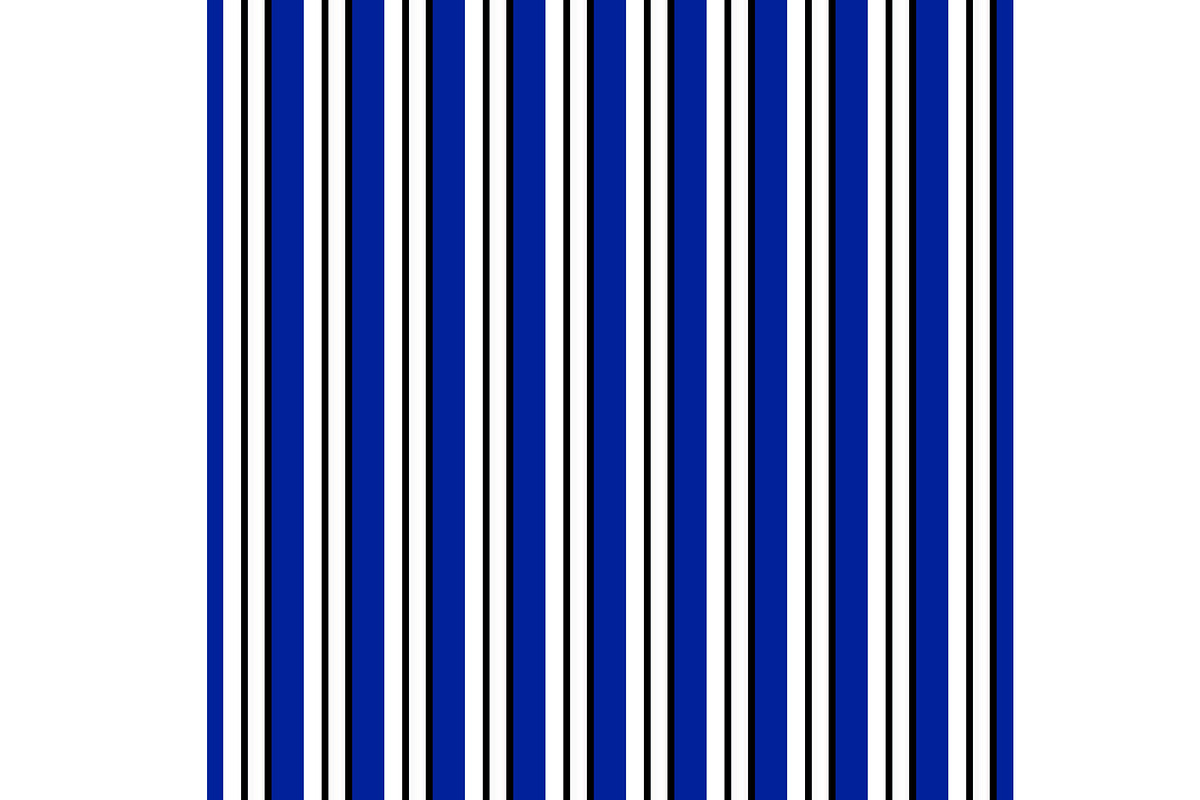 Blue Black and White Pin Stripe, a Pattern Graphic by Sharon Schwalbe (Photo 4 of 5)