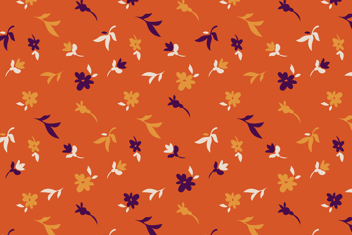 Autumn flowers. 4 simple patterns., a Pattern Graphic by GALAKAM (Photo 5 of 6)