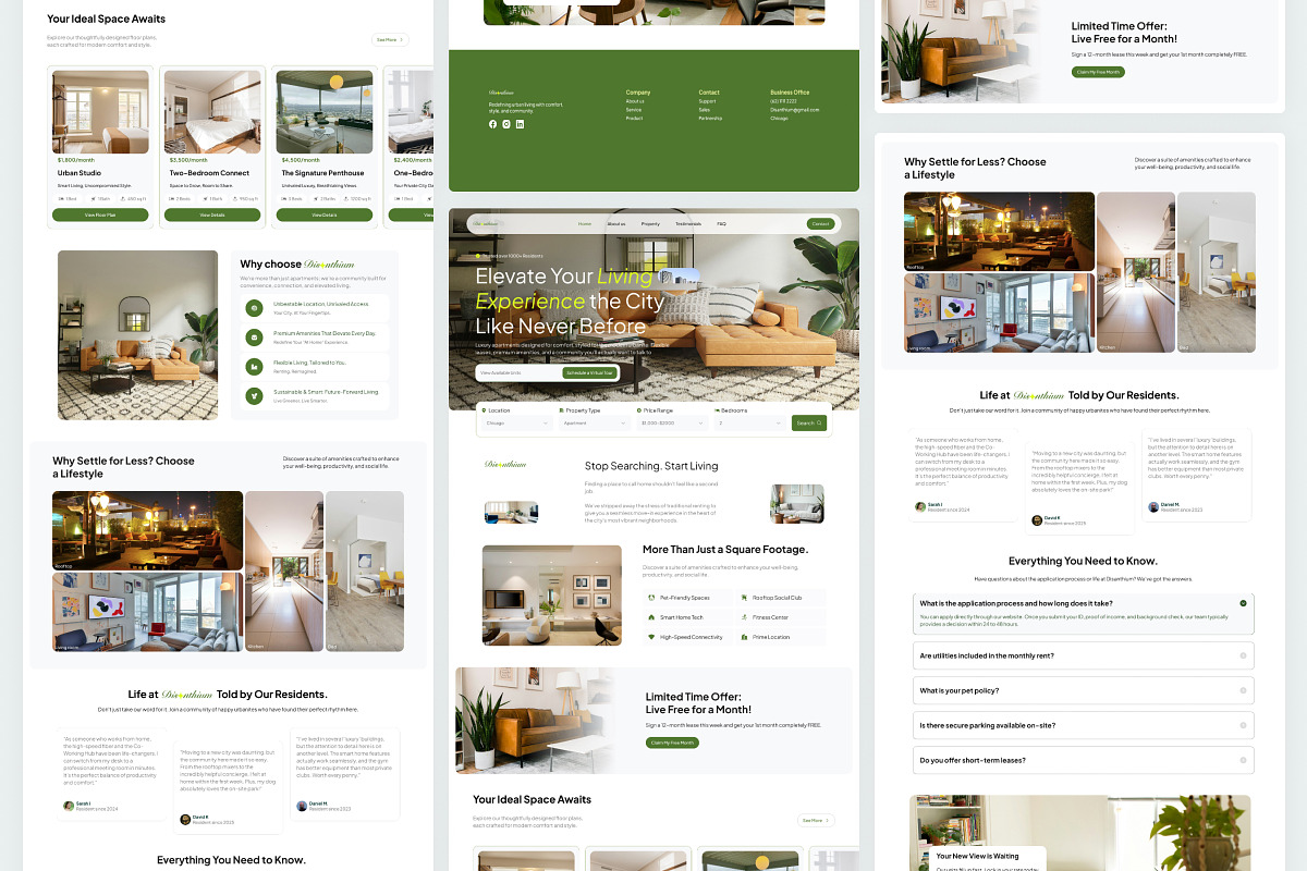Modern Apartment Rental UI Template, a Landing Page Template by Font Kingdom (Photo 4 of 5)